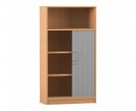 Flexeo Rollladen-Schrank, 3 Fächer unten, 1 Fach oben = 4 Ordnerhöhen  (Zoom)