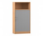 Flexeo Rollladen-Schrank, 3 Fächer unten, 1 Fach oben = 4 Ordnerhöhen  (Zoom)