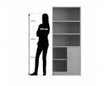 Flexeo Rollladenschrank, 5 Fächer = 5 Ordnerhöhen  (Zoom)