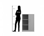Flexeo Rollladen-Schrank, 3 Fächer = 3 Ordnerhöhen  (Zoom)