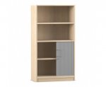 Flexeo Rollladen-Schrank, je 2 Fcher unten und oben = 4 Ordnerhhen