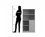 Flexeo Rollladen-Schrank, je 2 Fächer unten und oben = 4 Ordnerhöhen  (Zoom)