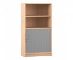 Flexeo Rollladen-Schrank, je 2 Fächer unten und oben = 4 Ordnerhöhen  (Zoom)