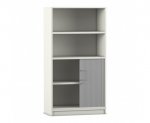 Flexeo Rollladen-Schrank, je 2 Fächer unten und oben = 4 Ordnerhöhen  (Zoom)