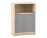 Flexeo Rollladen-Schrank, 2 Fächer unten, 1 Fach oben = 3 Ordnerhöhen  (Zoom)