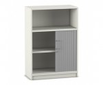 Flexeo Rollladen-Schrank, 2 Fächer unten, 1 Fach oben = 3 Ordnerhöhen  (Zoom)