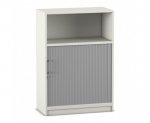 Flexeo Rollladen-Schrank, 2 Fächer unten, 1 Fach oben = 3 Ordnerhöhen  (Zoom)