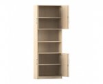 Flexeo Kombi-Schrank, unten und oben Drehtüren = 6 Ordnerhöhen  (Zoom)