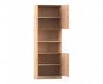 Flexeo Kombi-Schrank, unten und oben Drehtüren = 6 Ordnerhöhen  (Zoom)