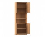 Flexeo Kombi-Schrank, unten und oben Drehtüren = 6 Ordnerhöhen  (Zoom)