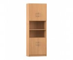 Flexeo Kombi-Schrank, unten und oben Drehtüren = 6 Ordnerhöhen  (Zoom)