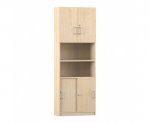 Flexeo Schiebetürenschrank, unten & oben je 2 Fächer = 6 Ordnerhöhen  (Zoom)