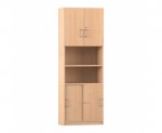 Flexeo Schiebetürenschrank, unten & oben je 2 Fächer = 6 Ordnerhöhen  (Zoom)