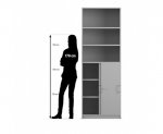 Flexeo Schiebetürenschrank, 6 Fächer = 6 Ordnerhöhen  (Zoom)