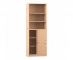 Flexeo Schiebetürenschrank, 6 Fächer = 6 Ordnerhöhen  (Zoom)