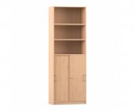Flexeo Schiebetürenschrank, 6 Fächer = 6 Ordnerhöhen  (Zoom)