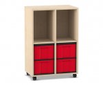 Flexeo Regal, 2 Reihen, 4 große Boxen, 2 Fächer oben  (Zoom)