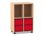 Flexeo Regal, 2 Reihen, 4 große Boxen, 2 Fächer oben  (Zoom)