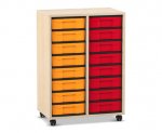 Flexeo Regal, 2 Reihen, 16 kleine Boxen
