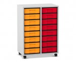 Flexeo Regal, 2 Reihen, 16 kleine Boxen  (Zoom)