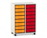 Flexeo Regal, 2 Reihen, 16 kleine Boxen  (Zoom)