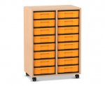 Flexeo Regal, 2 Reihen, 16 kleine Boxen  (Zoom)