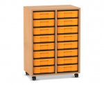 Flexeo Regal, 2 Reihen, 16 kleine Boxen  (Zoom)