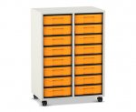 Flexeo Regal, 2 Reihen, 16 kleine Boxen  (Zoom)
