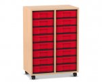 Flexeo Regal, 2 Reihen, 16 kleine Boxen  (Zoom)