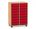 Flexeo Regal, 2 Reihen, 16 kleine Boxen  (Zoom)