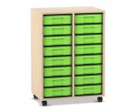 Flexeo Regal, 2 Reihen, 16 kleine Boxen  (Zoom)