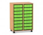 Flexeo Regal, 2 Reihen, 16 kleine Boxen  (Zoom)