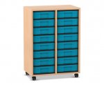 Flexeo Regal, 2 Reihen, 16 kleine Boxen  (Zoom)