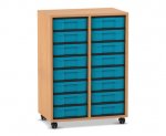 Flexeo Regal, 2 Reihen, 16 kleine Boxen  (Zoom)