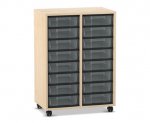 Flexeo Regal, 2 Reihen, 16 kleine Boxen  (Zoom)