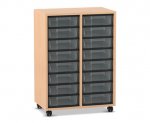 Flexeo Regal, 2 Reihen, 16 kleine Boxen  (Zoom)