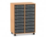 Flexeo Regal, 2 Reihen, 16 kleine Boxen  (Zoom)