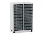 Flexeo Regal, 2 Reihen, 16 kleine Boxen  (Zoom)