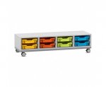 Flexeo Regal PRO, Stahlrahmen, 4 Reihen, 8 Boxen Gr. S  (Zoom)