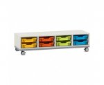 Flexeo Regal PRO, Stahlrahmen, 4 Reihen, 8 Boxen Gr. S  (Zoom)
