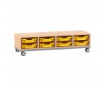 Flexeo Regal PRO, Stahlrahmen, 4 Reihen, 8 Boxen Gr. S  (Zoom)