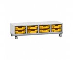 Flexeo Regal PRO, Stahlrahmen, 4 Reihen, 8 Boxen Gr. S  (Zoom)