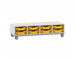 Flexeo Regal PRO, Stahlrahmen, 4 Reihen, 8 Boxen Gr. S  (Zoom)