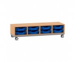 Flexeo Regal PRO, Stahlrahmen, 4 Reihen, 8 Boxen Gr. S  (Zoom)