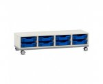 Flexeo Regal PRO, Stahlrahmen, 4 Reihen, 8 Boxen Gr. S  (Zoom)