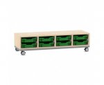 Flexeo Regal PRO, Stahlrahmen, 4 Reihen, 8 Boxen Gr. S  (Zoom)