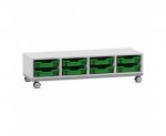 Flexeo Regal PRO, Stahlrahmen, 4 Reihen, 8 Boxen Gr. S  (Zoom)