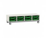 Flexeo Regal PRO, Stahlrahmen, 4 Reihen, 8 Boxen Gr. S  (Zoom)