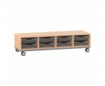 Flexeo Regal PRO, Stahlrahmen, 4 Reihen, 8 Boxen Gr. S  (Zoom)