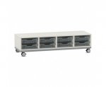 Flexeo Regal PRO, Stahlrahmen, 4 Reihen, 8 Boxen Gr. S  (Zoom)